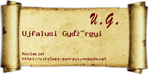Ujfalusi Györgyi névjegykártya
